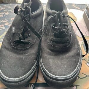 Vans Kids Black Canvas Sneakers